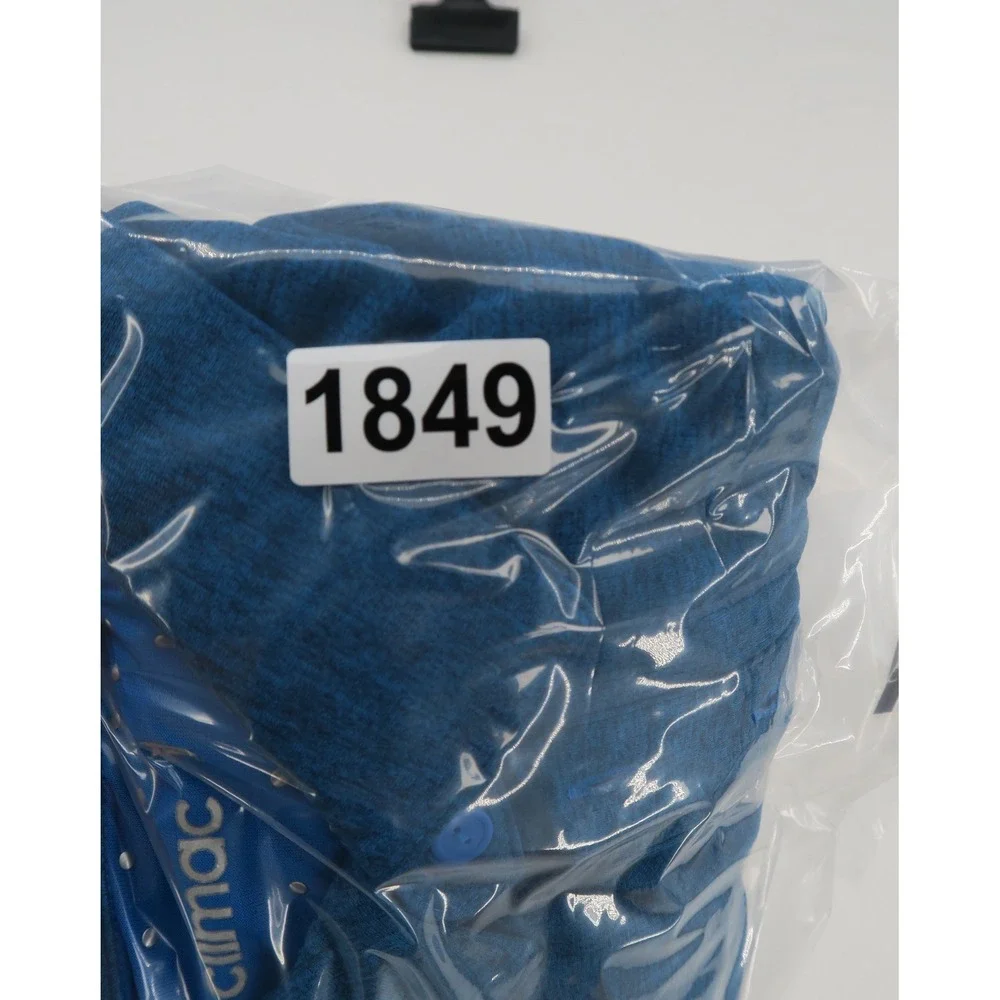 Adidas Climacool‎ Mens Blue Heathered Short Sleeve Golf Polo Shirt